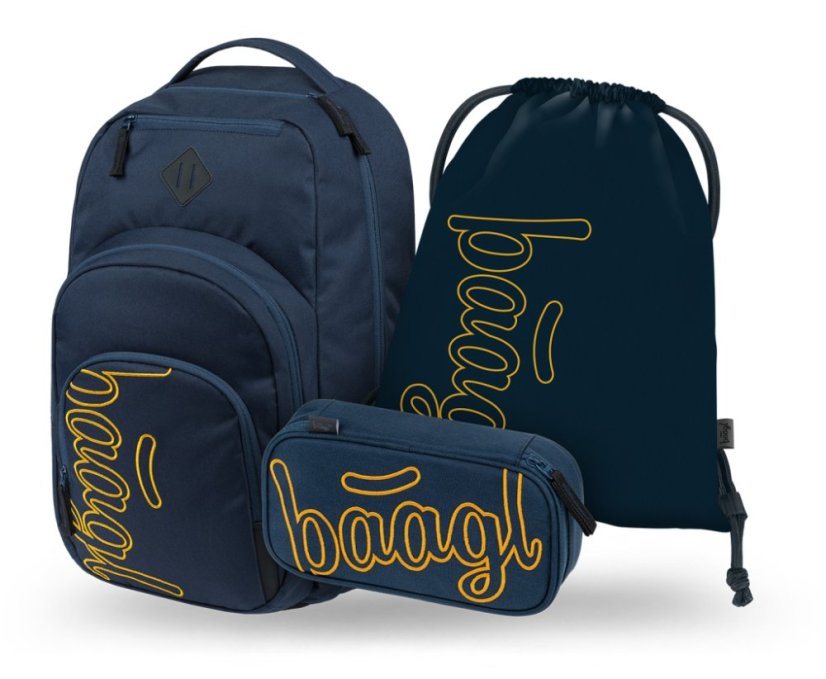 BAAGL SET 3 Coolmate Lux: batoh, penál, sáček - Baagl