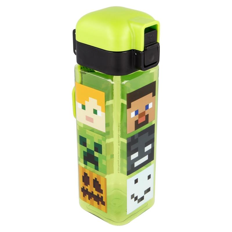 Detská fľaša na pitie so zámkom Stor Minecraft 550 ml