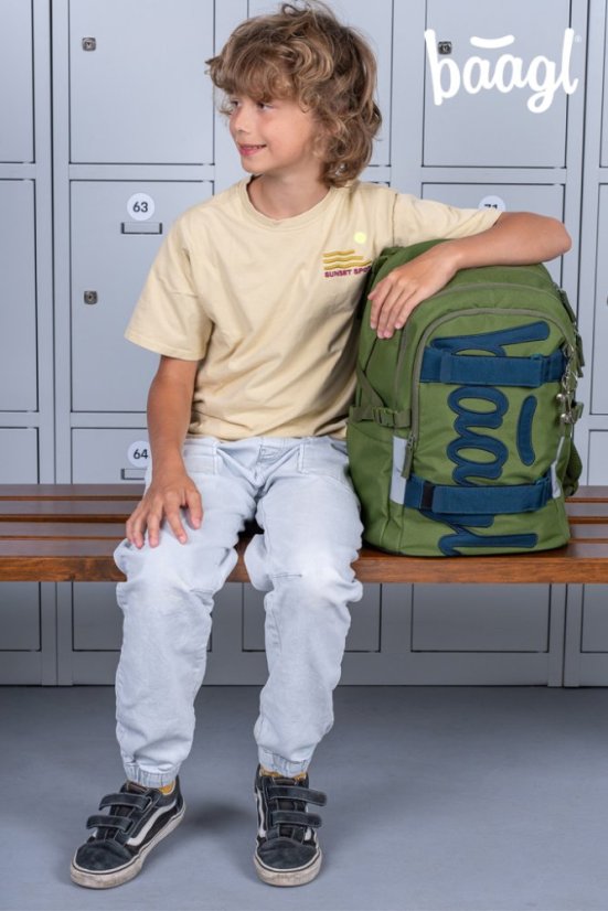 BAAGL Školní batoh Skate Olive GRS - Baagl