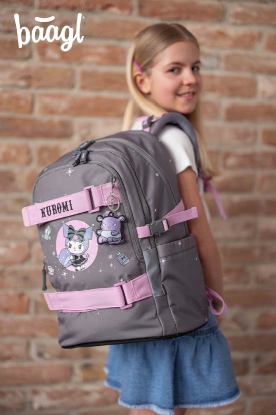 BAAGL Školní batoh Skate Kuromi Grey GRS - Baagl