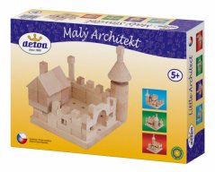 Stavebnice Malý Architekt kostky dřevo 120ks v krabici 29x20x6cm - Detoa