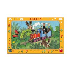Puzzle Krtko a lokomotíva 15 dielikov doskové