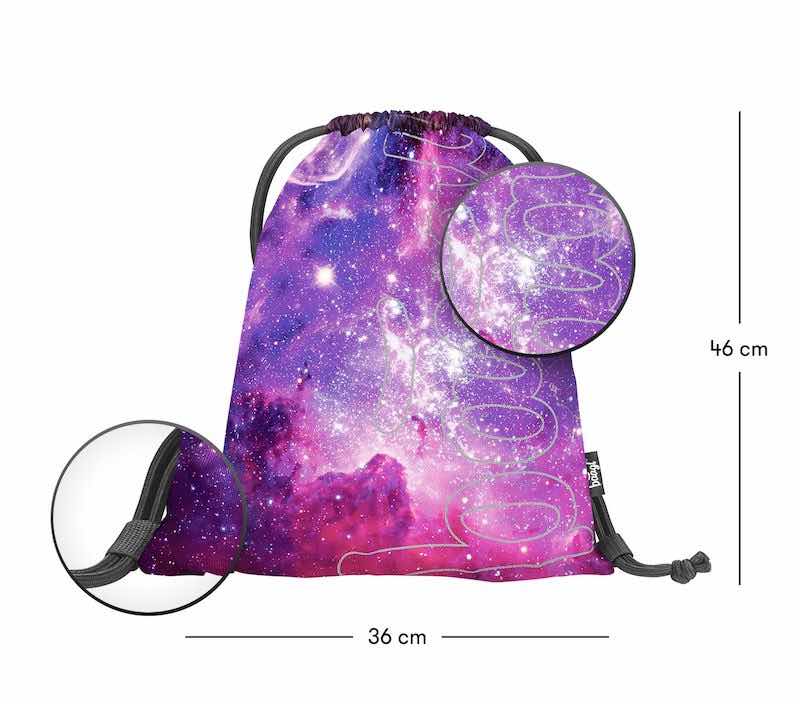 Školský batoh v sade Baagl skate Galaxy - 3 kusy