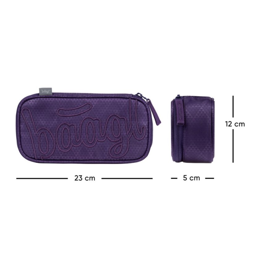 BAAGL Školní penál etue Plum - Baagl