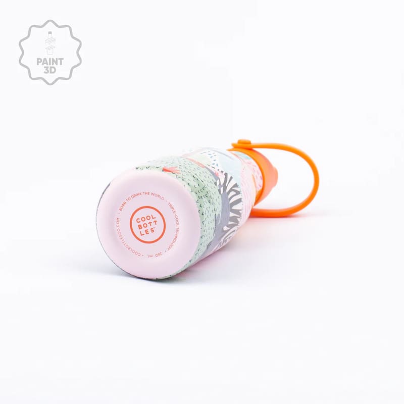 Dětská nerezová termolahev COOL BOTTLES Kids Savannah Kingdom třívrstvá 260ml 3D