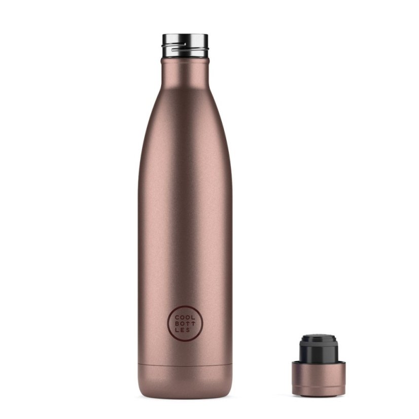 Nerezová termolahev COOL BOTTLES Metallic Rose třívrstvá 750 ml - 2. jakost