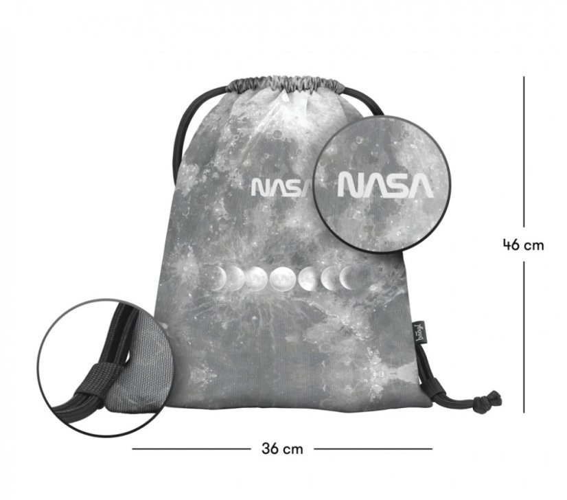 BAAGL 3 SET Skate NASA Grey: batoh, peračník, vrecko