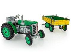 Traktor Zetor s valníkem zelený na klíček kov 28cm Kovap v krabičce - Kovap