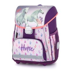 Školní aktovka v setu pro prvňáčky Oxybag PREMIUM Koně - 3 díly