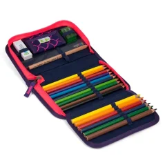 Školský peračník Ergobag Fluo ružový - vybavený