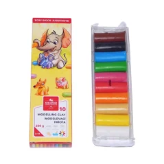 Plastelína Koh-i-Noor – 10 farieb, 200 g