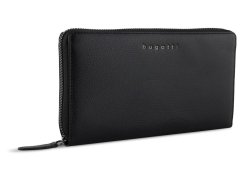 Dámská kožená peněženka Bugatti Mira velká černá zipová