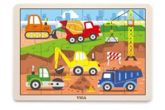Dřevěné puzzle 24 dílků - stavba Viga