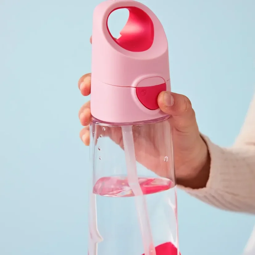 B.Box láhev na pití s brčkem 600 ml – Flamingo Fizz