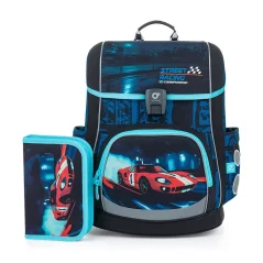 Topgal Školní set AIRA 26012 SET 2IN1 Street Racing - aktovka a penál