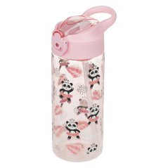 BAAGL Tritanová fľaša na nápoje so slamkou Panda, 500 ml - Baagl