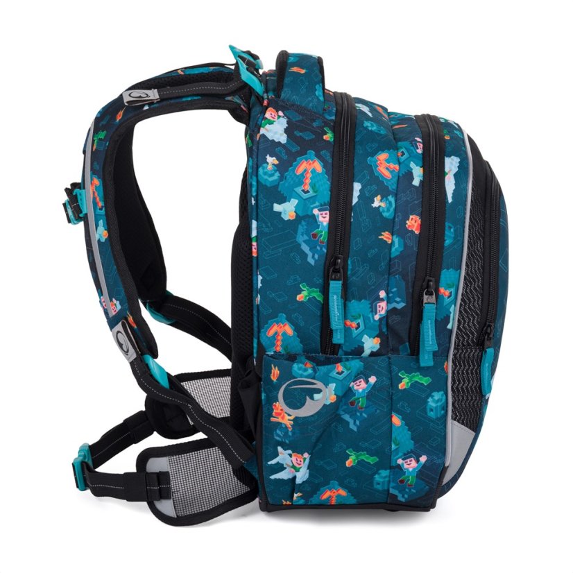 Bagmaster LUMI 24 E malý školní set pro prvňáčky – kostičkový svět - Bagmaster