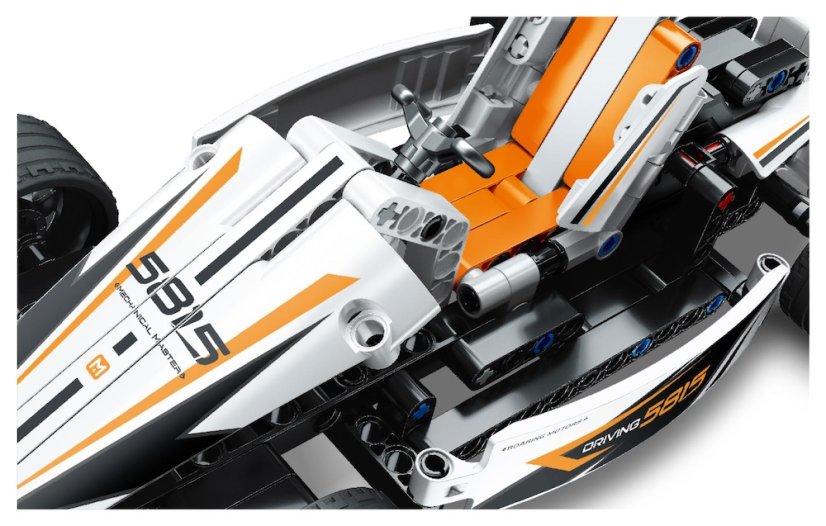 Stavebnice iM.MASTER formule plast 187 dílků na zpětné natažení v krabici 29x20x6cm