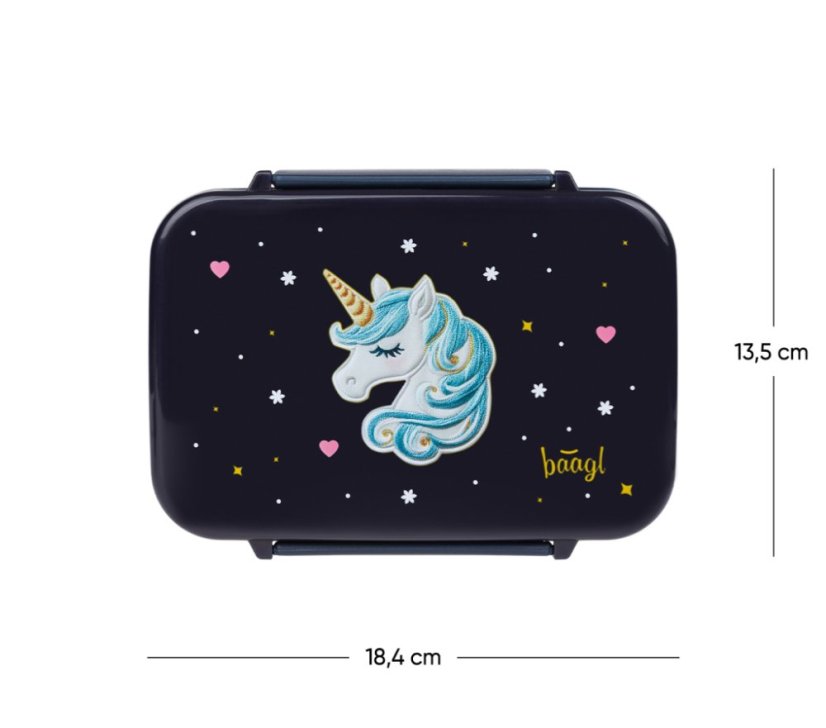 BAAGL Box na desiatu s priehradkami Unicorn Gold - Baagl