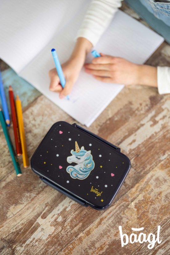 BAAGL Box na desiatu s priehradkami Unicorn Gold - Baagl