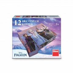 Dřevěné licenční kostky Frozen II - 12 kostek