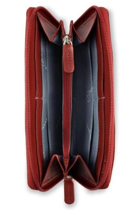 Dámská kožená peněženka na zip Bugatti Banda červená