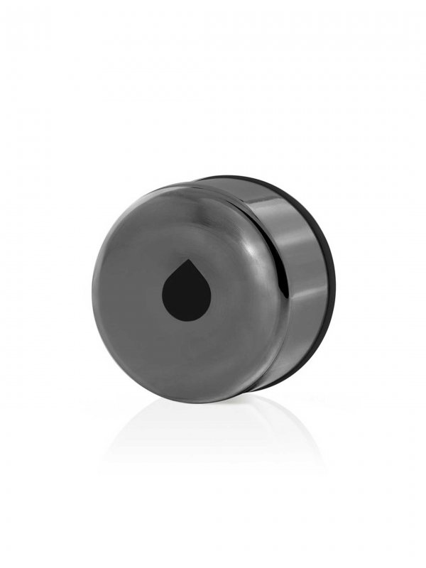 Náhradní víčko na skleněné láhve Equa Squeeze a Mismatch Black lesk