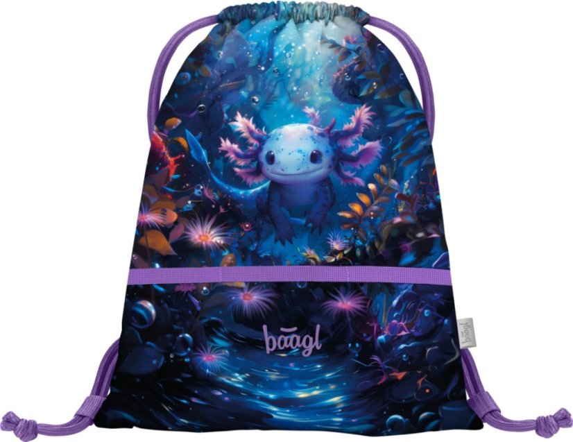 BAAGL SET 5 Ergo Axolotl: aktovka, penál, sáček, zástěra, peněženka - Baagl