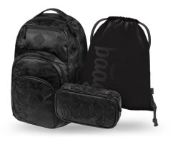 BAAGL SET 3 Coolmate Onyx: batoh, penál, sáček - Baagl