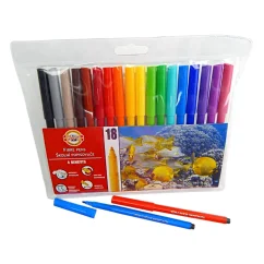 Školní fixy Koh-i-Noor trojhranné – sada 18 ks