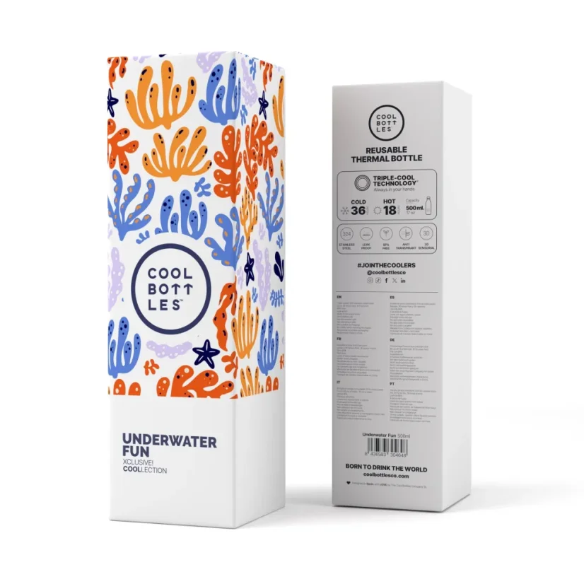Nerezová termolahev Cool Bottles Xclusive! Underwater Fun třívrstvá 500 ml