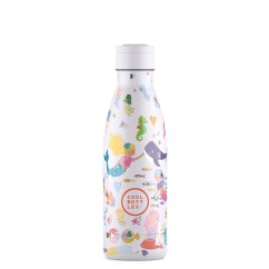 Dětská nerezová termolahev COOL BOTTLES Kids Sweet Mermaids třívrstvá 350ml 3D