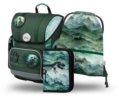 BAAGL SET 3 Ergo Dino: aktovka, penál, sáček - Baagl