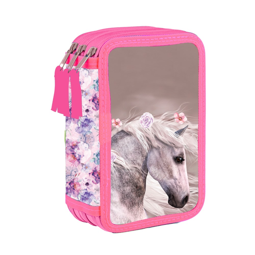 Penál 3 p. prázdný kůň romantic - Oxybag (Karton P+P)