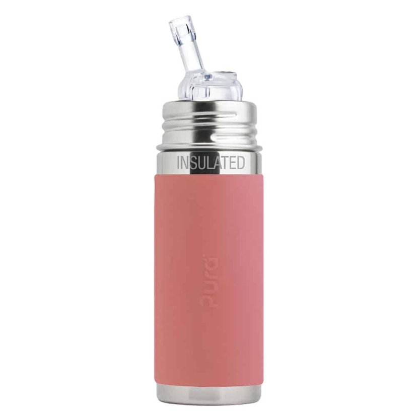 Dětská termolahev Pura s brčkem a membránou 260 ml - Rose