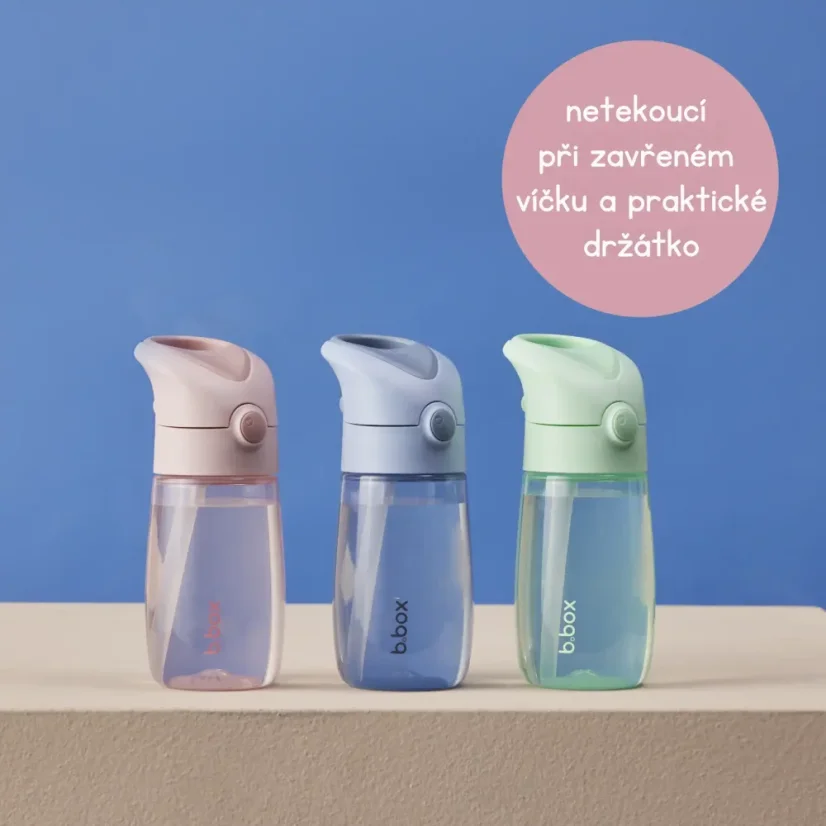 B.Box fľaša na pitie so slamkou Junior 380 ml – Blush Crush