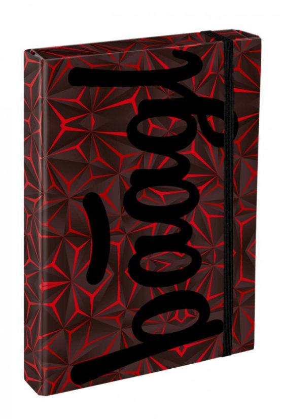 BAAGL Desky na školní sešity A4 Jumbo Red Polygon - Baagl BAAGL Desky na školní sešity A4 Jumbo Red Polygon - Baagl