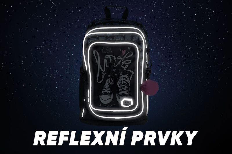 Školní batoh v setu Baagl Cubic Tenisky - 3 díly