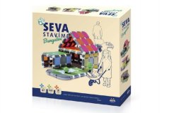 Stavebnice SEVA STAVÍME Bungalov plast 548 dílků v krabici 35x33x7cm - SEVA