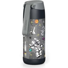 Detská termo fľaša z nerezovej ocele so slamkou JARLSON CHARLI Astronaut 350 ml