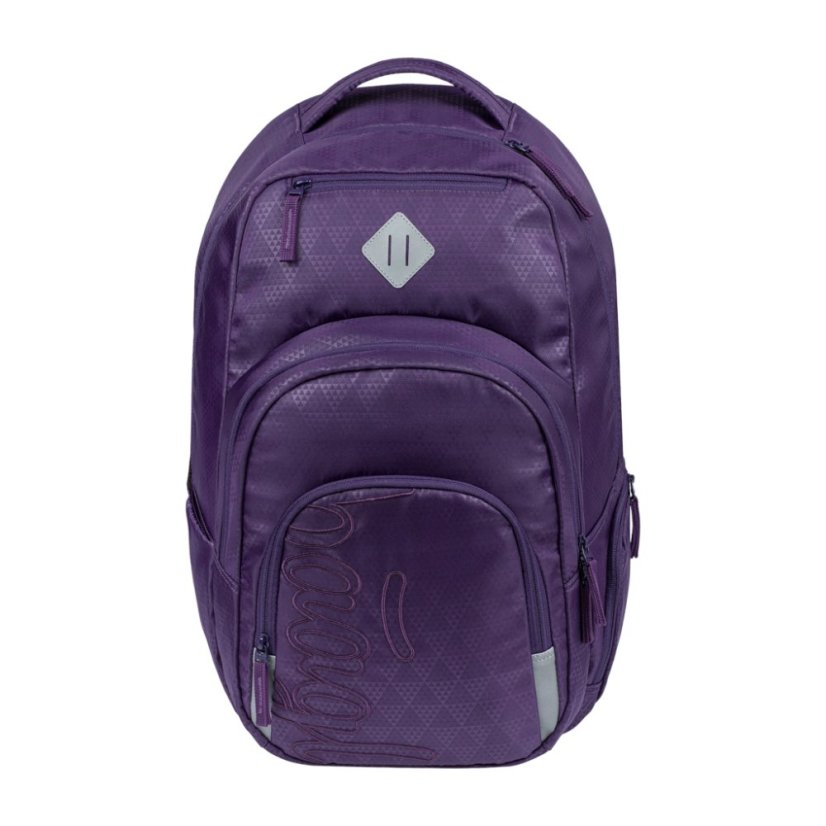 BAAGL SET 3 Coolmate Plum: batoh, penál, sáček - Baagl