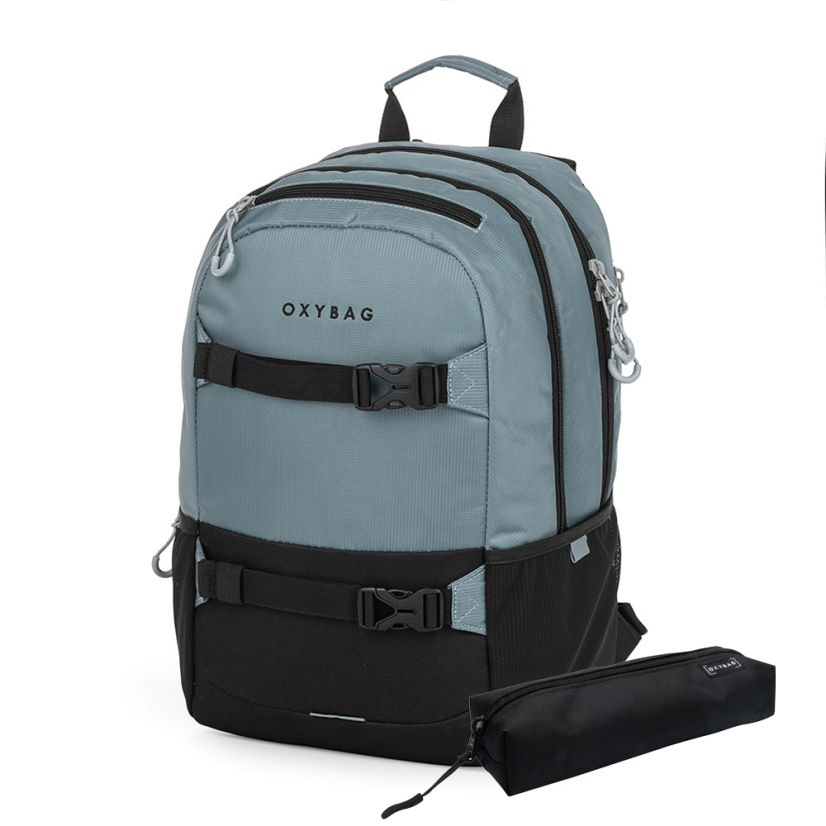 Studentský batoh + etue OXY Sport Black Grey - Oxybag (Karton P+P)