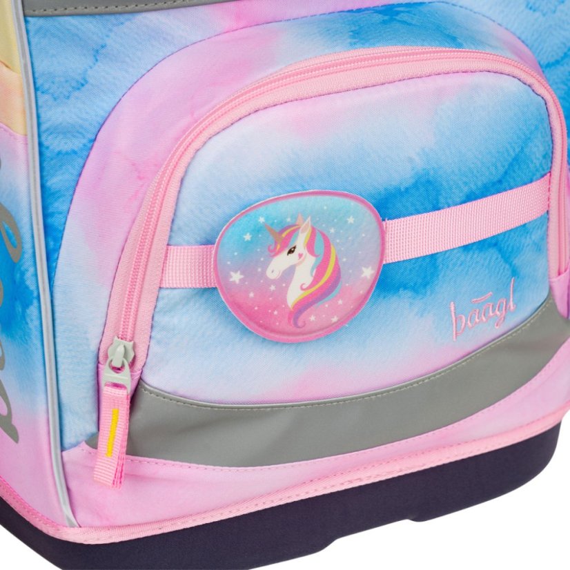 BAAGL Školská aktovka Zippy Plus Rainbow Unicorn - Baagl