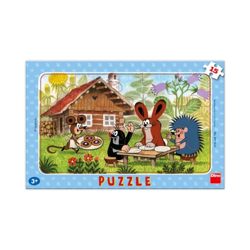 Deskové puzzle Krtek na návštěvě 15 dílů