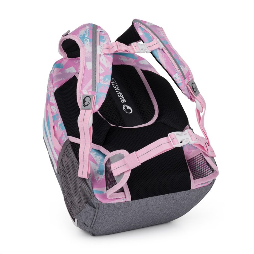 Bagmaster PORTO 24 B školní batoh – růžovo-modrý - Bagmaster