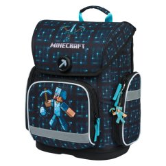 BAAGL Školní aktovka Ergo Minecraft Blue Axe - Baagl