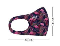 Baagl Flamingo Antibakteriálna rúška pre dospelých