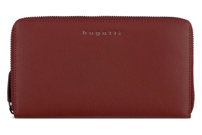 Dámská kožená peněženka Bugatti Mira velká červená zipová