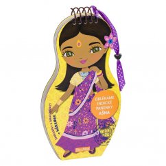 Oblékáme indické panenky AŠNA – Omalovánky