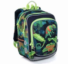 Školní batoh v setu Topgal s chameleony ENDY 22055 SET MEDIUM